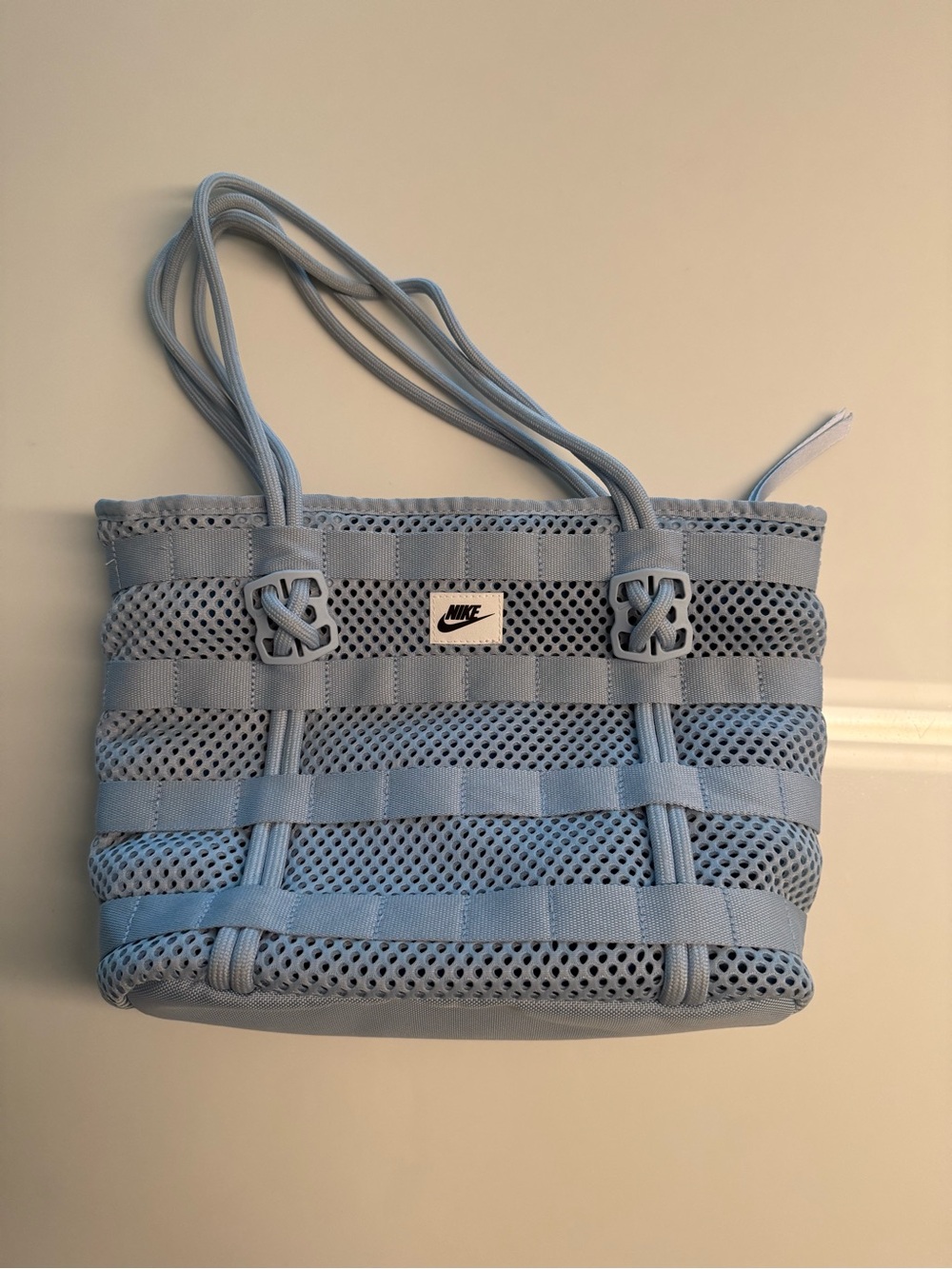 NIKE Light Blue AF-1 Sportswear Small Tote Bag AF1 Cord Woven Nylon CU2607-440